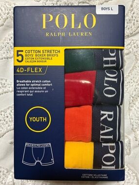Polo Ralph Lauren Youth 4D-Flex cotton stretch boxer briefs